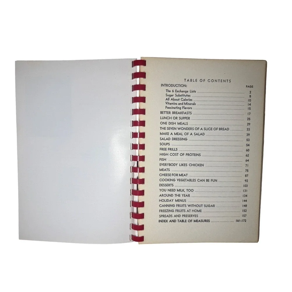 Vintage A Cookbook for Diabetics American Diabetes Association Spiral Book